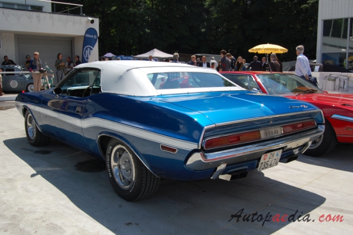 Dodge Challenger 1. generacja 1970-1974 (1970 R/T 383 Magnum convertible), lewy tył