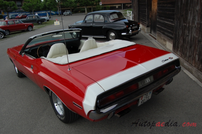 Dodge Challenger 1. generacja 1970-1974 (1970 R/T 440 Magnum convertible), lewy tył