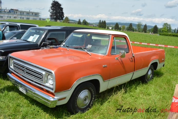 Dodge D series 3. generacja 1972-1980 (1972-1973 Adventurer pickup 2d), lewy przód