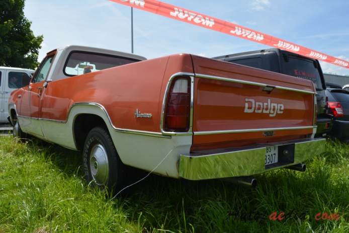 Dodge D series 3rd generation 1972-1980 (1972-1973 Adventurer pickup 2d),  left rear view