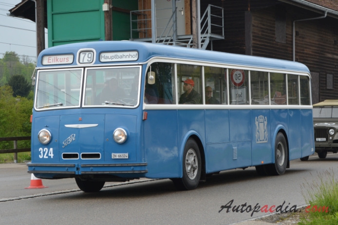 FBW 51 UV (C50-U/BU4) 1953-1954 (1954 VBZ 324 city bus), left front view
