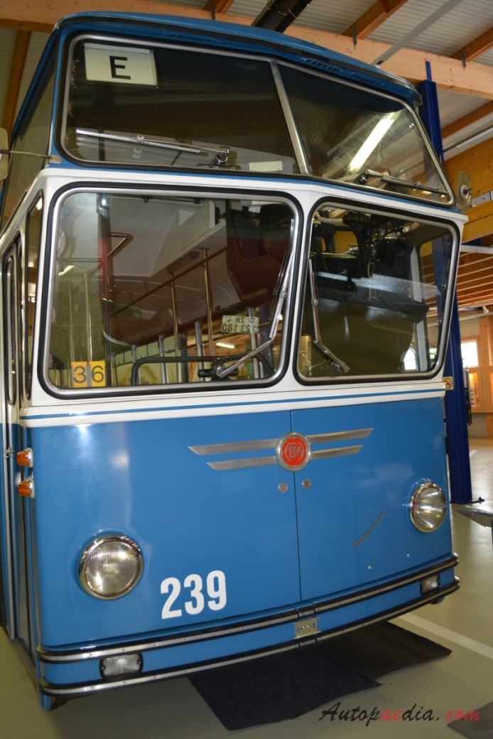 FBW B 71 UH 1959-1962 (1959 Tüscher Hochlenker VBZ 239 autobus miejski), przód