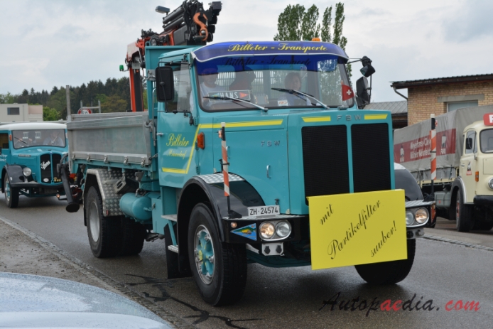 FBW Hauber (conventional truck) 1919-1985 (1970-1973 FBW L50/70 Billeter-Transporte dump truck), right front view
