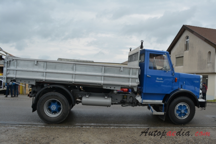 FBW Hauber (conventional truck) 1919-1985 (1970 FBW L70 EDA Roth Dürnten dump truck), right side view