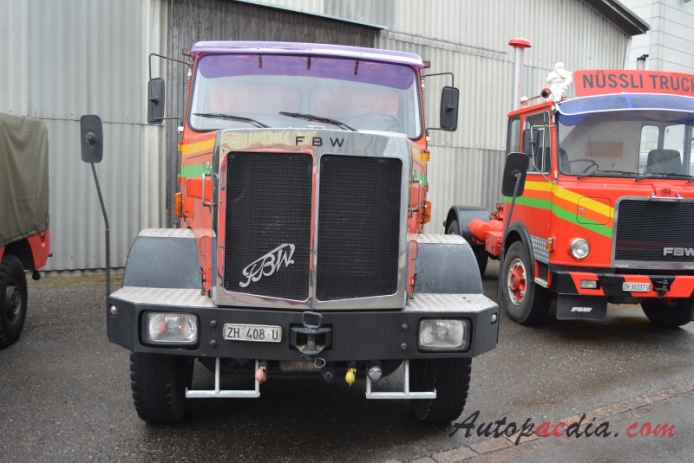 FBW Hauber (conventional truck) 1919-1985 (1978 FBW 80N E6A Nüssli AG 6x4 dump truck), front view