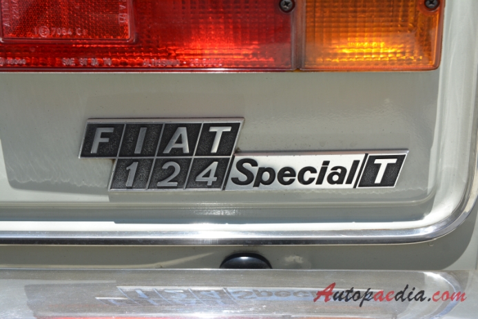 Fiat 124 1966-1974 (1970-1974 Fiat 124 Special T sedan 4d), rear emblem  