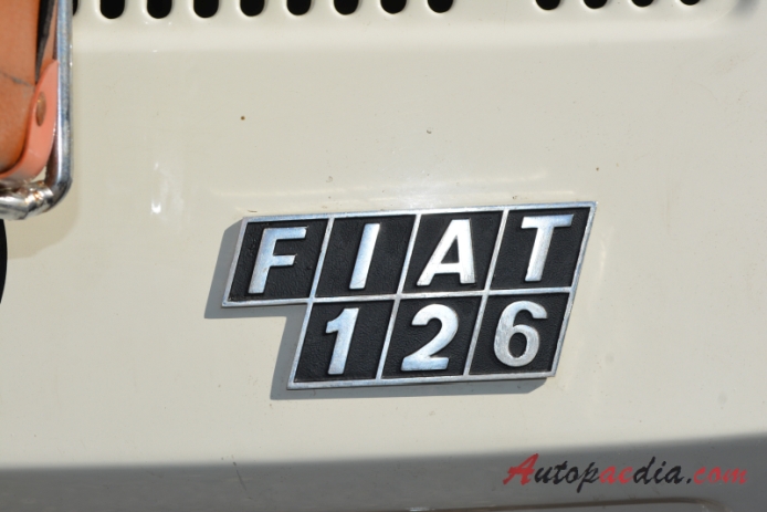 Fiat 126 1972-2000 (1972-1976 fastback 2d), emblemat tył 