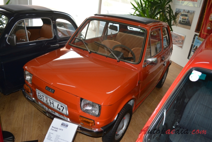 Fiat 126 1972-2000 (1975 fastback 2d), left front view