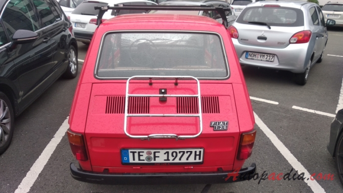 Fiat 126 1972-2000 (1977-1983 Fiat 126 made by FSM fastback 2d), rear view