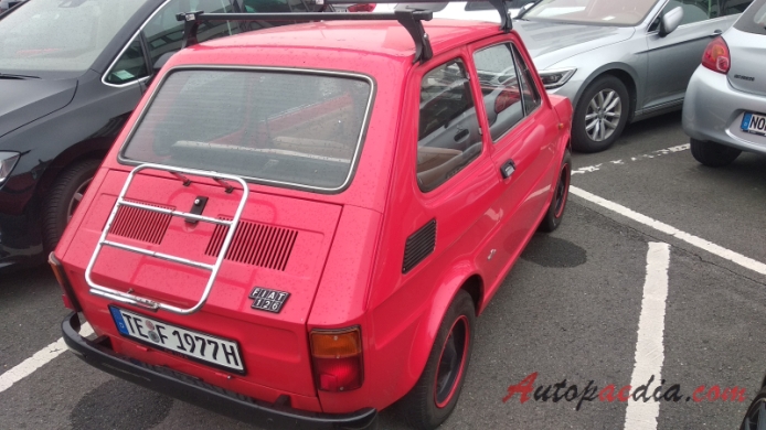 Fiat 126 1972-2000 (1977-1983 Fiat 126 made by FSM fastback 2d), right rear view