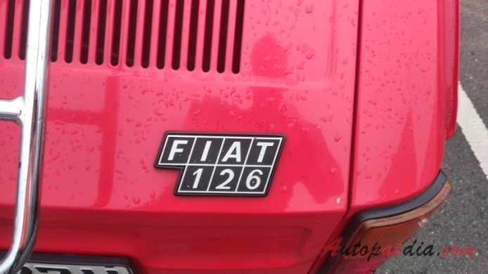 Fiat 126 1972-2000 (1977-1983 Fiat 126 made by FSM fastback 2d), rear emblem  