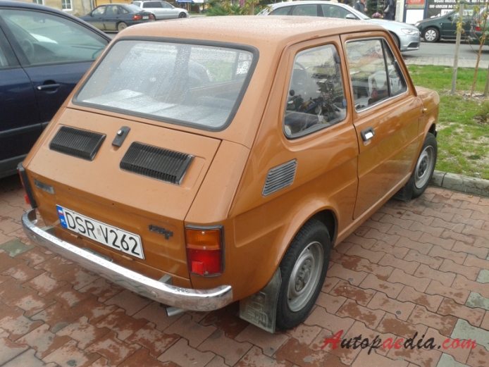 Fiat 126 1972-2000 (1977-1984 Polski Fiat 126p 600 fastback 2d), right rear view