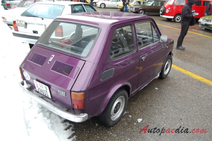 Fiat 126 1972-2000 (1977-1984 fastback 2d), right rear view