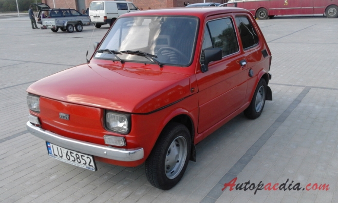 Fiat 126 1972-2000 (1982-1983 Polski Fiat 126p 650E fastback 2d), left front view