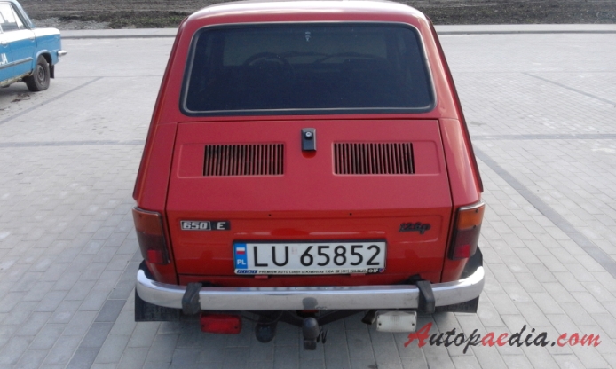 Fiat 126 1972-2000 (1982-1983 Polski Fiat 126p 650E fastback 2d), tył