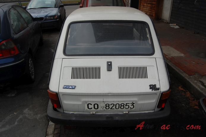 Fiat 126 1972-2000 (1984-1988 Fiat 126 made by FSM fastback 2d), tył