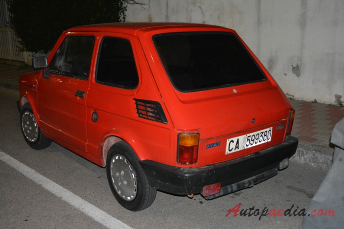 Fiat 126 1972-2000 (1987-1991 Fiat 126 BIS made by FSM hatchback 3d), lewy tył