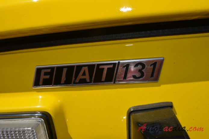 Fiat 131 Mirafiori 1st. series 1974-1978 (1976-1978 Fiat 131 Abarth Rally sedan 2d), rear emblem  