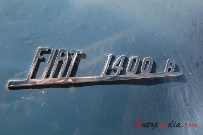 Fiat 1400 1950-1958 (1954-1956 Fiat 1400A sedan 4d), rear emblem  