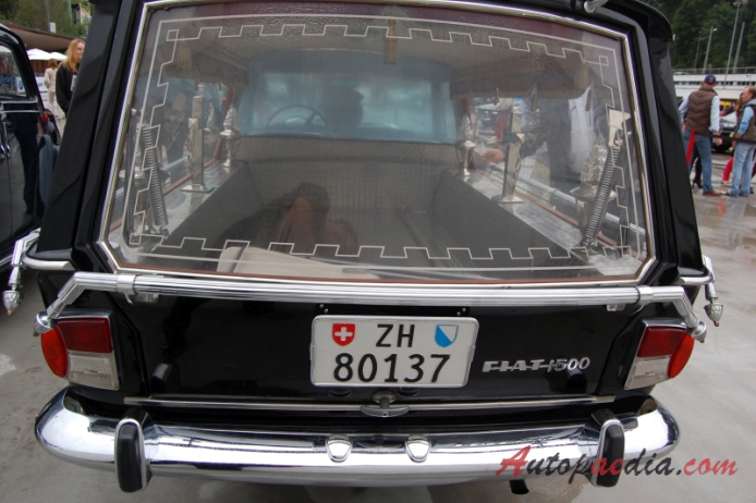Fiat 1500 1961-1967 (1964-1967 Fiat 1500 C hearse 3d), rear view