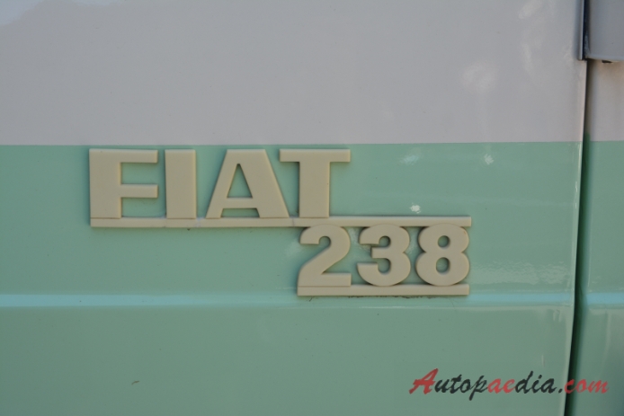 Fiat 238 1965-1983 (1977 camper), rear emblem  