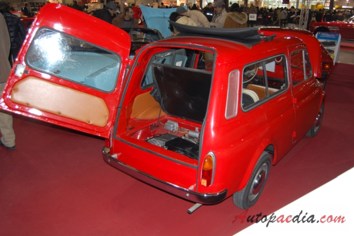 Fiat 500 Giardiniera 1960-1977 (1967 Fiat 500 K kombi 3d), right rear view