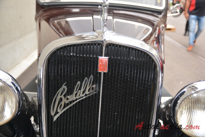 Fiat 508B Balilla 1934-1937 (1934-1937 Fiat 508 Balilla Berlina 4d), emblemat przód 
