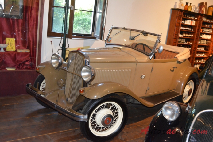 Fiat 508B Balilla 1934-1937 (1934 Fiat 508 Balilla Spider 2d), lewy przód