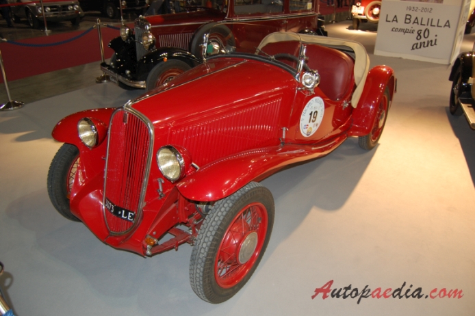 Fiat 508B Balilla 1934-1937 (1934 Fiat 508 Balilla Sport roadster 2d), lewy przód