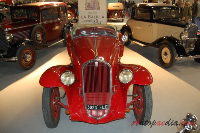 Fiat 508B Balilla 1934-1937 (1934 Fiat 508 Balilla Sport roadster 2d), przód