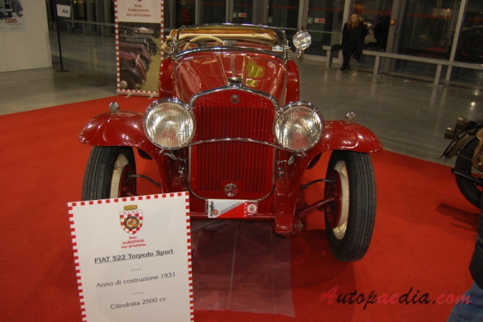 Fiat 522 1931-1933 (1931 2500cc roadster 2d), front view