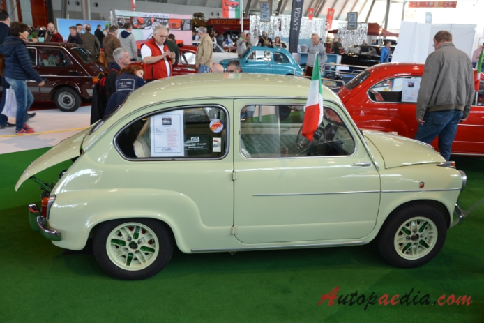 Fiat 600 1955-1969 (1959 Fiat 600 series II Abarth replica), right side view