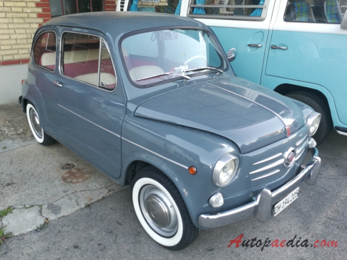 Fiat 600 1955-1969 (1964-1965 Fiat 600D seria II), prawy przód