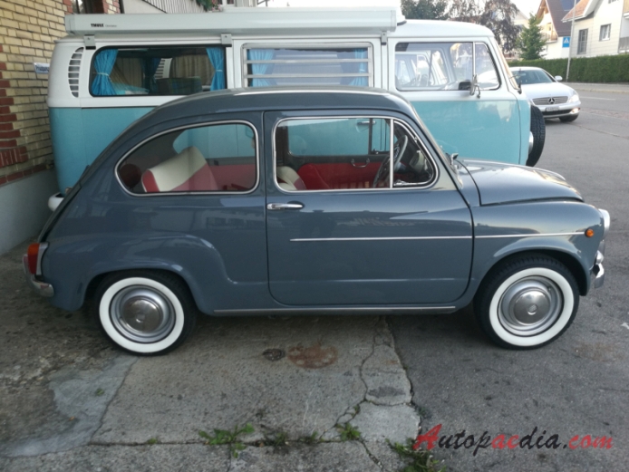Fiat 600 1955-1969 (1964-1965 Fiat 600D seria II), prawy bok
