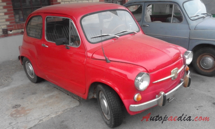 Fiat 600 1955-1969 (1965-1969 Fiat 600D seria III), prawy przód