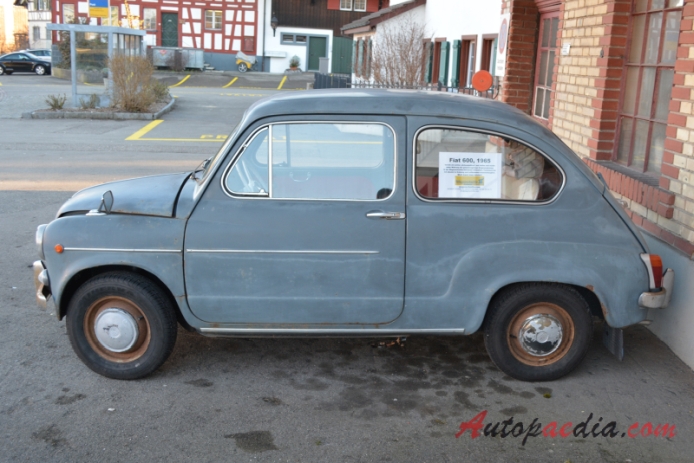 Fiat 600 1955-1969 (1965 Fiat 600D seria II), lewy bok