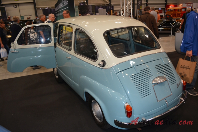 Fiat 600 Multipla 1956-1967 (1956-1958 Fiat Multipla 633ccm),  left rear view