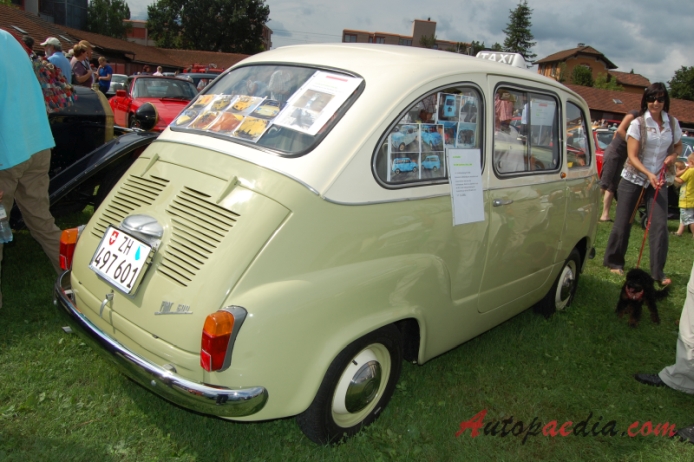 Fiat 600 Multipla 1956-1967 (1959-1960), prawy tył