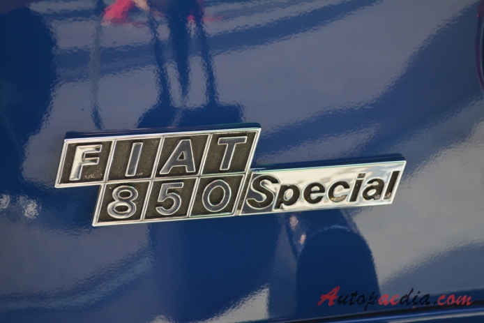 Fiat 850 1964-1973 (1968-1973 Fiat 850 Special sedan 2d), rear emblem  