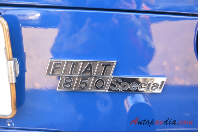 Fiat 850 1964-1973 (1968-1973 Fiat 850 Special sedan 2d), rear emblem  