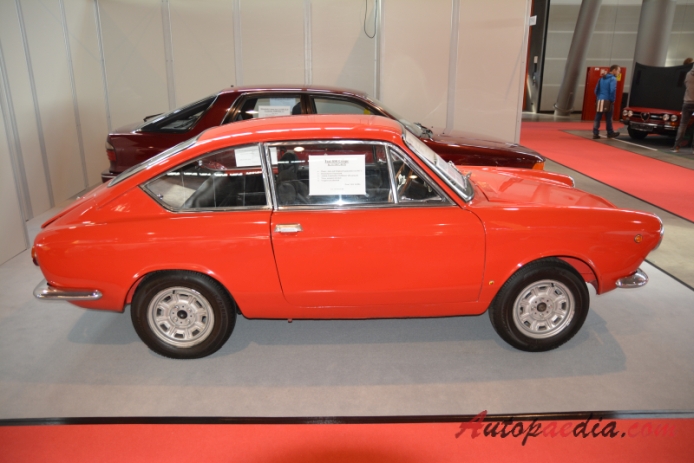 Fiat 850 Coupé 1965-1971 (1967 Fiat 850 Abarth Coupé 2d), prawy bok