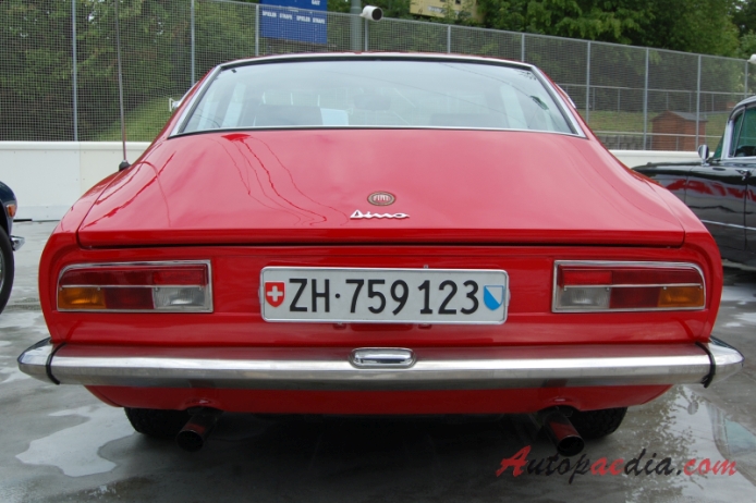 Fiat Dino 1966-1973 (1967-1968 Fiat Dino Bertone Coupé 2d), rear view