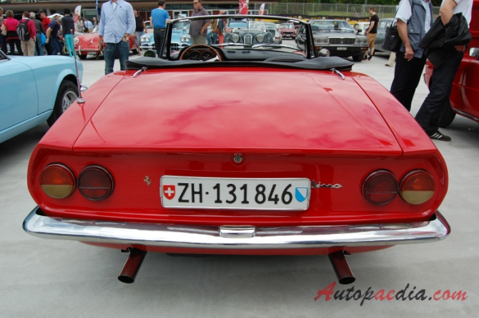 Fiat Dino 1966-1973 (1969-1973 Fiat Dino 2400 Pininfarina Spider 2d), tył