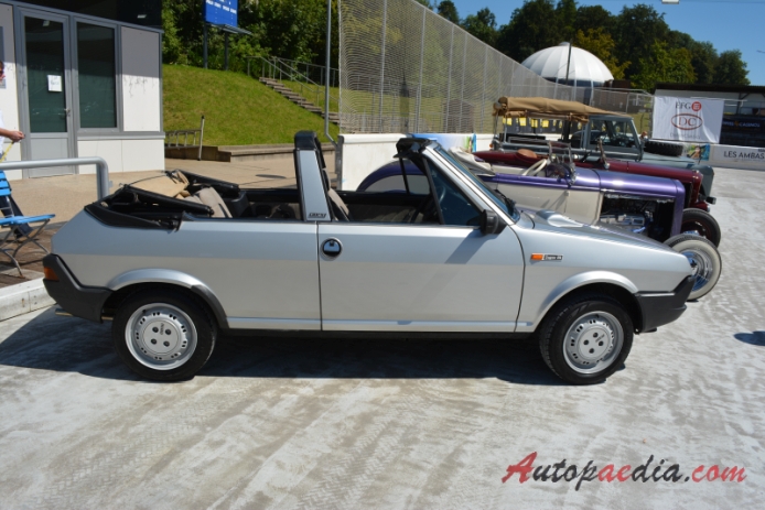 Fiat Ritmo 1st series 1978-1982 (1983 Super 85 Bertone cabriolet 2d), right side view