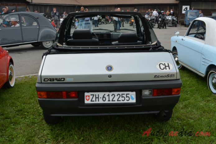 Fiat Ritmo 1st series 1978-1982 (1983 Super 85 Bertone cabriolet 2d), rear view