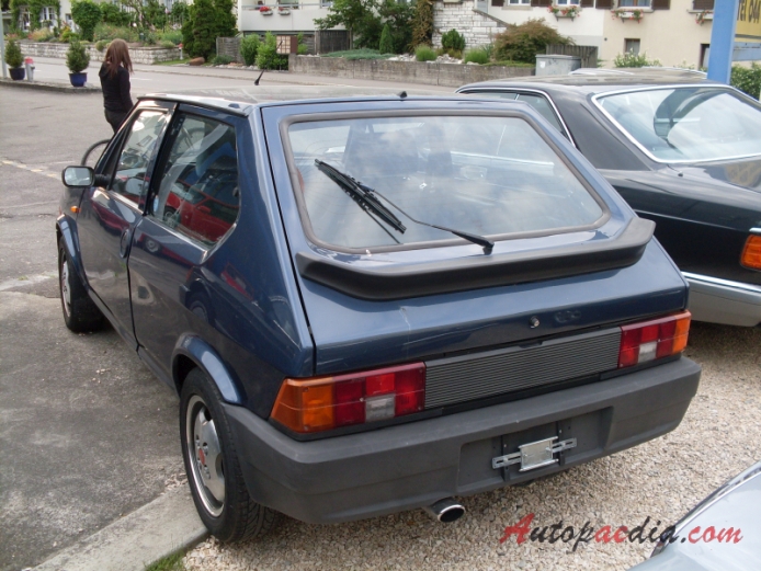 Fiat Ritmo 2nd series 1982-1988 (1986 Abarth 125 TC),  left rear view