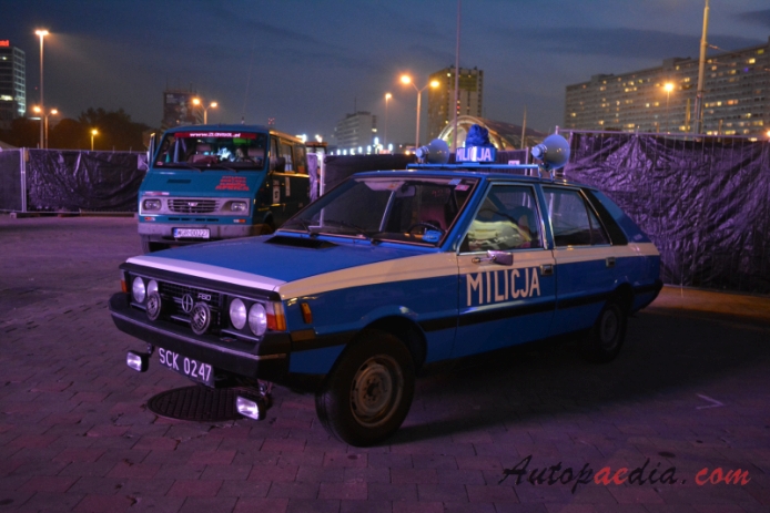 FSO Polonez MR78 (Borewicz) 1978-1983 (1983 milicja Police Car hatchback 5d), left front view
