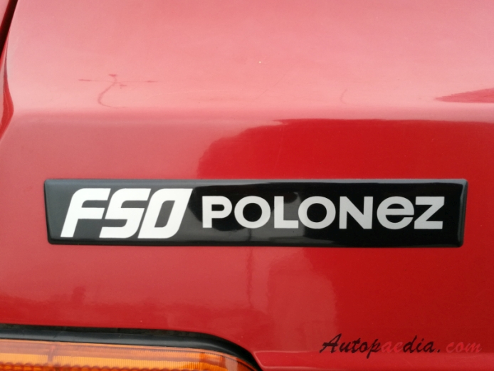 FSO Polonez MR93 (Caro) 1993-1997 (1.4GLi 16V hatchback 5d), rear emblem  