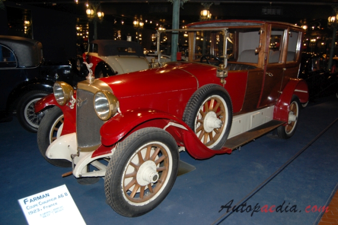 Farman A6 1923-1927 (1923 A6 B Coupé Chauffeur 4d), lewy przód