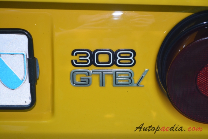 Ferrari 308 1975-1985 (1980-1982 GTBi), emblemat tył 